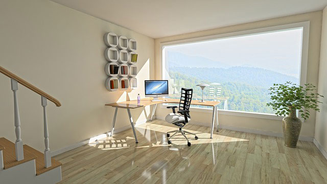 見晴らしのいい作業部屋