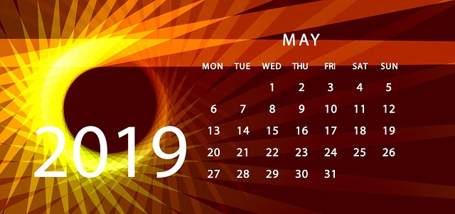 2019年5月のカレンダー