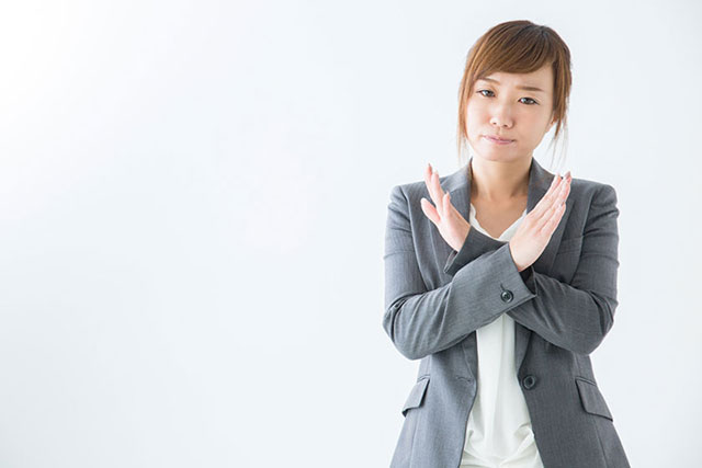 NGを出す女性