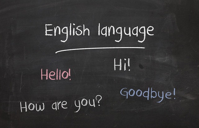 英語が書かれた黒板